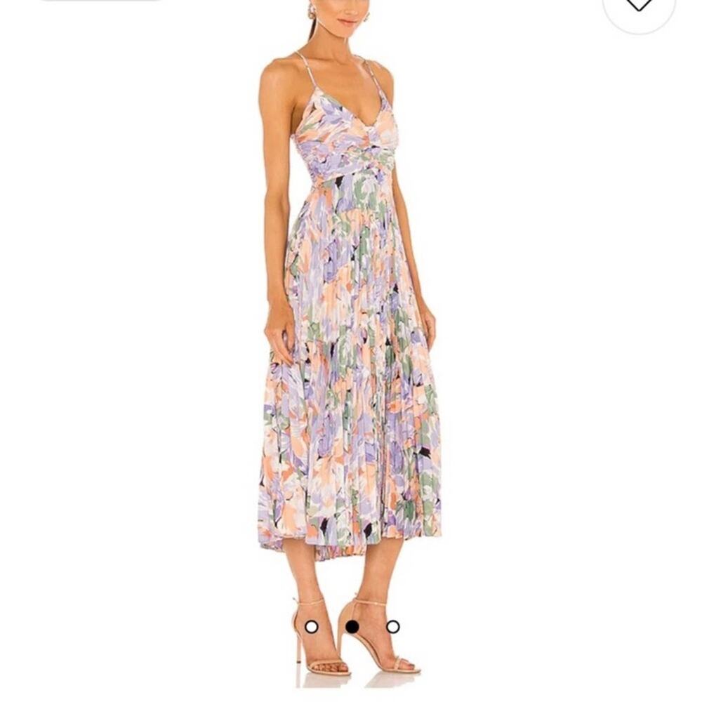 Astr Floral Midi Dress - Multicolor